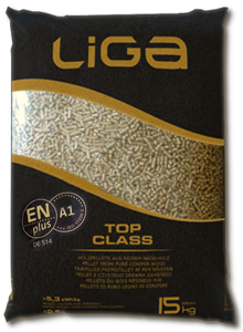 Wood pellets LIGA DIN plus, 15kg package